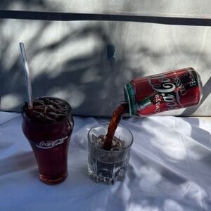 Coca Cola Glass Decor Set, 3D Handmade